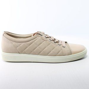 Ecco Light Pink Quilted Leather Sneaker Women's Size EU43 US 12-12.5